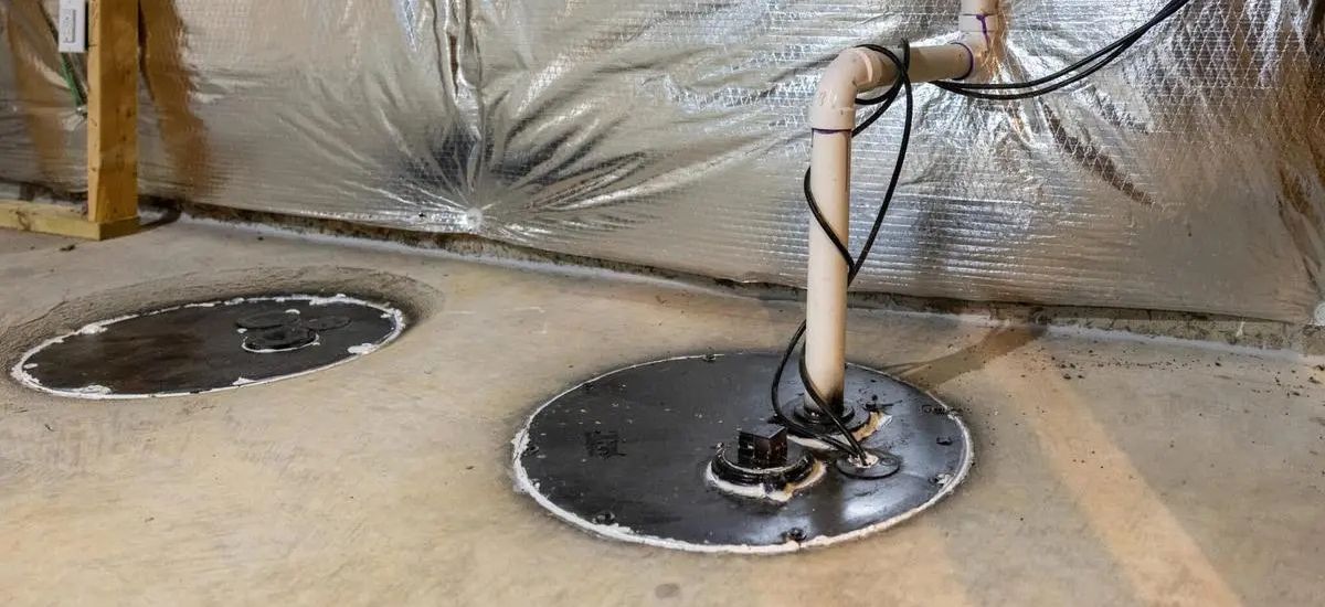 Plumber providing drain cleaning service under a bathroom sink